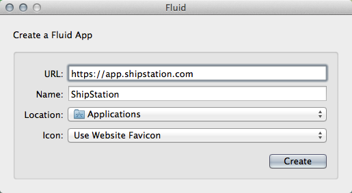 Making ShipStation a Native Mac App Using Fluid - Step 1 Making ShipStation a Native Mac App Using Fluid - Step 1