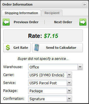 quick shipping rate
