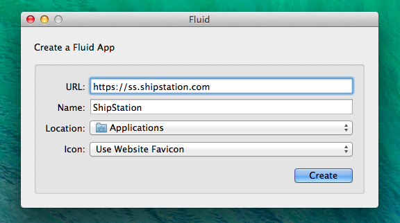 Making ShipStation a Native Mac App Using Fluid - Step 1
