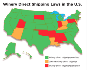 Winery Shipping Laws in the U.S 