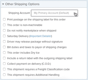 Shipping Account 
