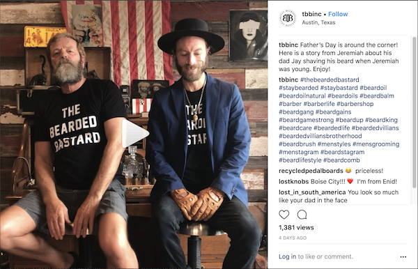 Father's Day Marketing - The Bearded Bastard Instagram