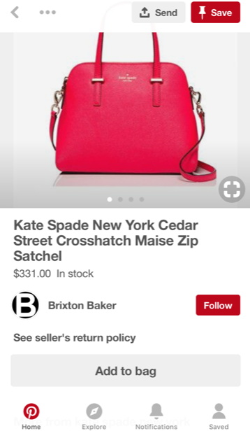 Kate Spade Purse on Pinterest Buyable Pins