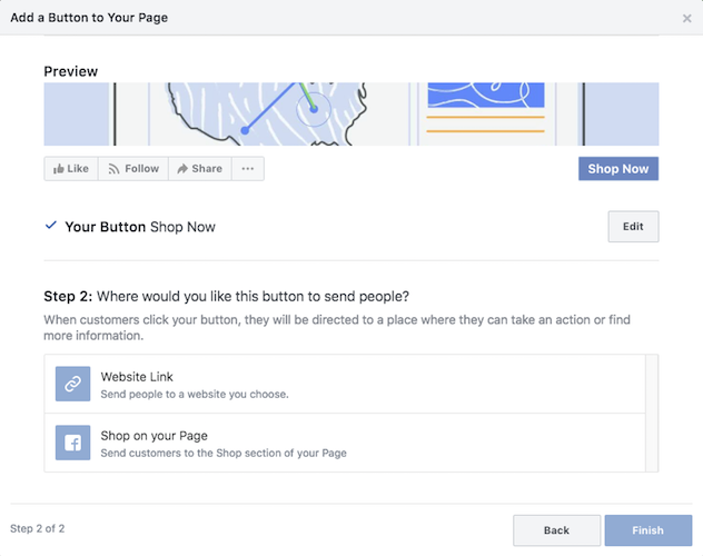Facebook Page for Your Business - Add a Button to Your Page - 2