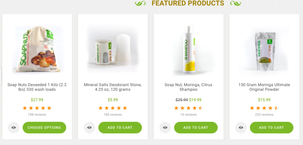 Featured Products with Star Rating