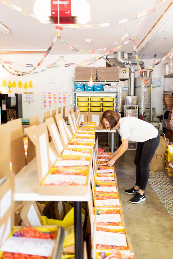 Craft + Boogie Boxes Being Packaged by Founder