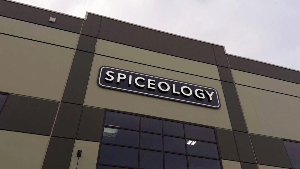 spiceology building sign