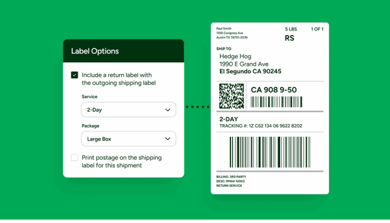 shipping label format thumbnail