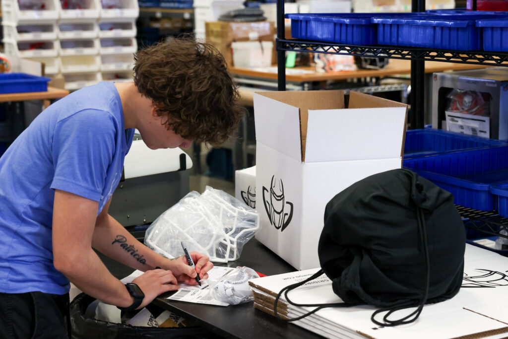 green gridiron warehouse packing shipstation