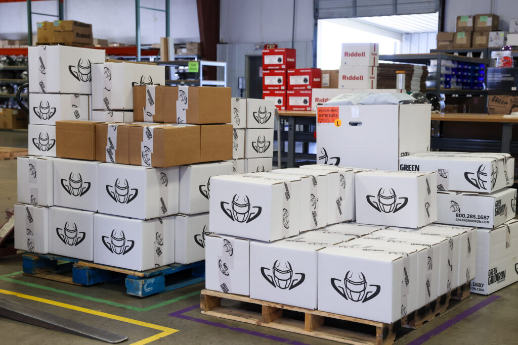 green gridiron warehouse