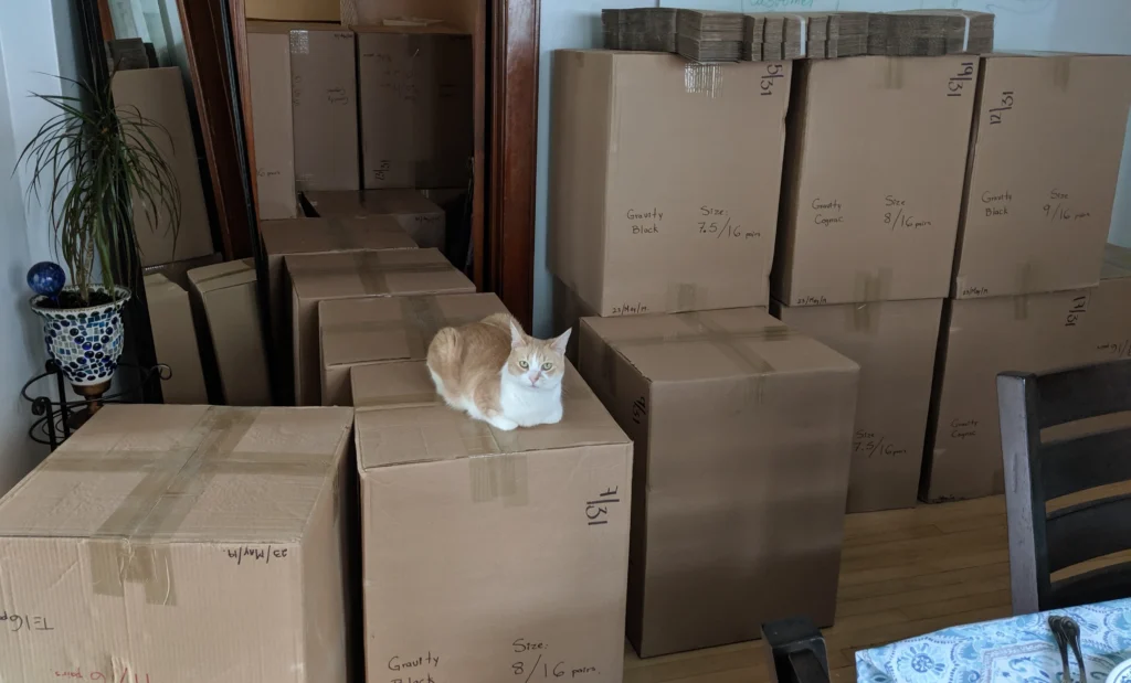 xena workwear shipping boxes