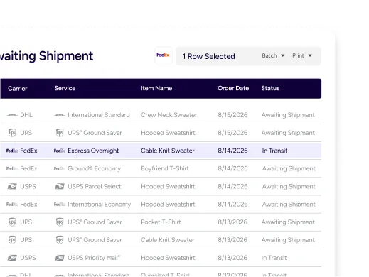 Overnight shipping with FedEx