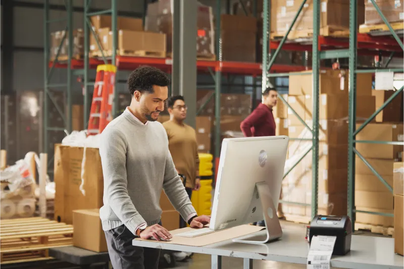 Warehouse management scene