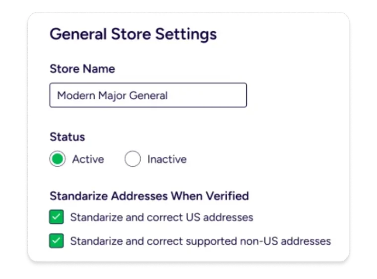 Automatic address validation before printing a label