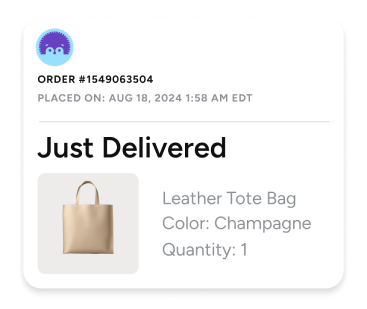 Branded customer shipment notifications