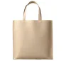 Champagne leather tote bag